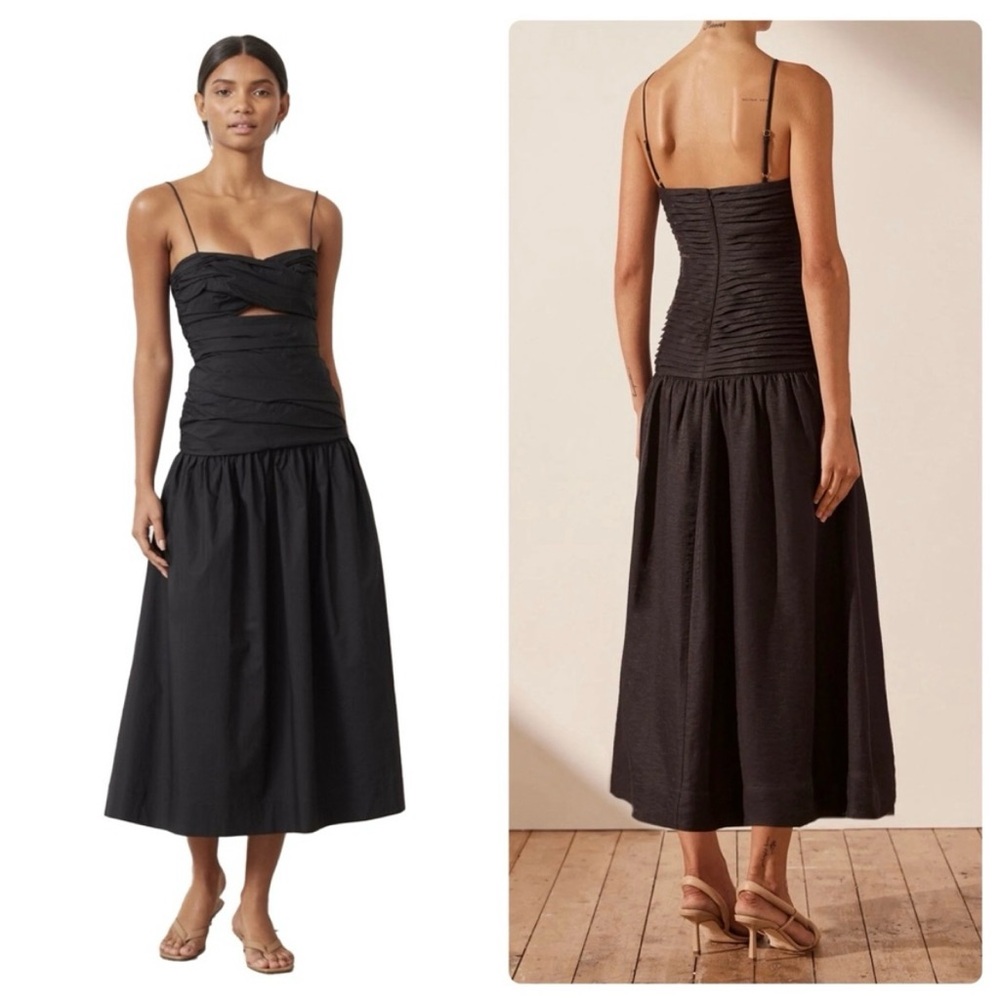 Bec & Bridge Colette Dress Midi Black

Size 4